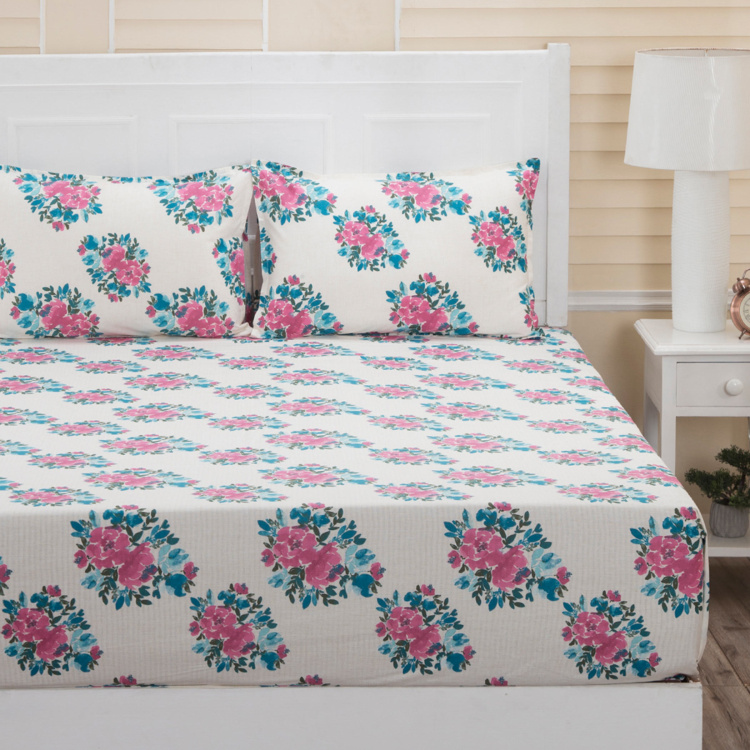 MASPAR Carin Printed 3-Pc. Double Bedsheet Set  - 224 x 275 cm