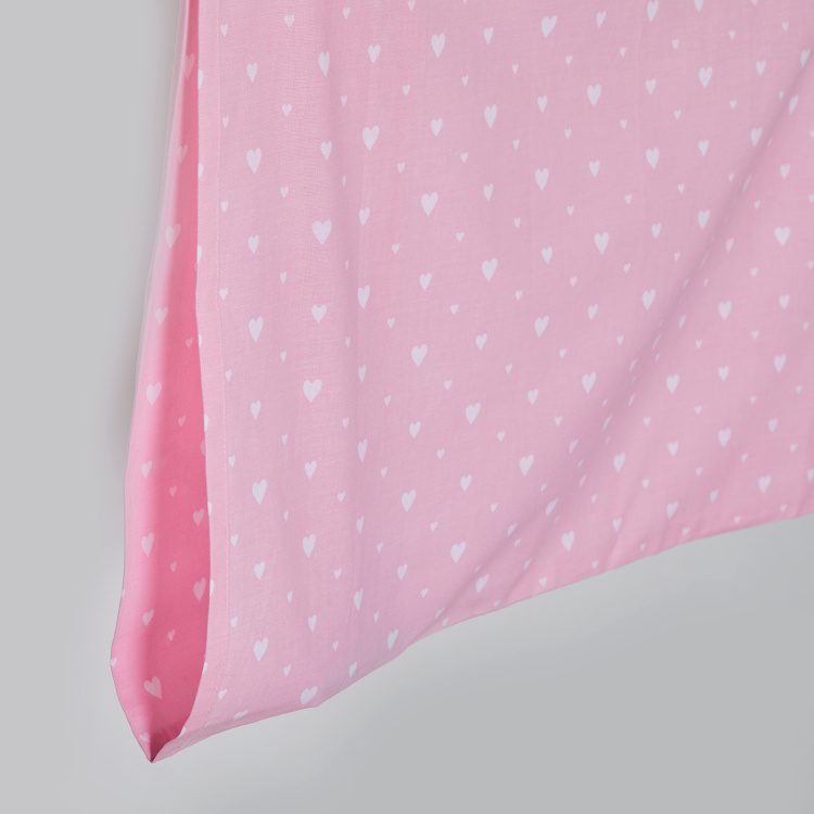 Slate Hearts Print 2-Piece. Flat Single Bedsheet Set - 152 x 228 cm