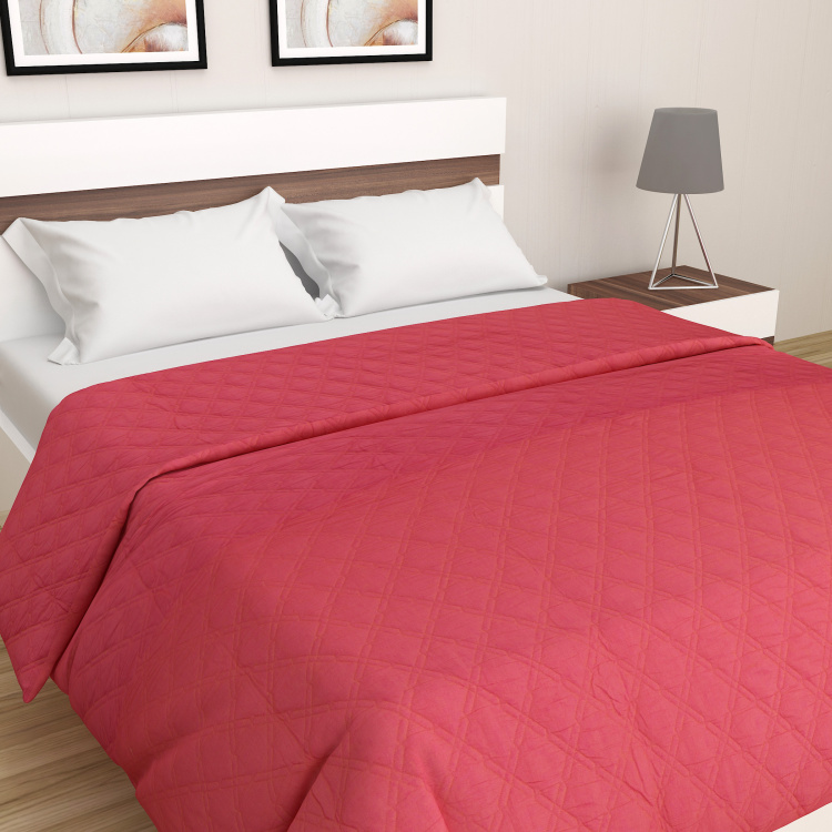 Colour Connect Solid Double Bed Quilt - 228 x 254 cm