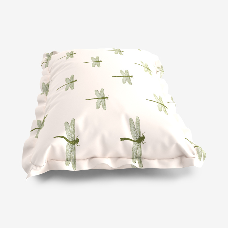 Mandarin Dragonfly Print Pillow Case - Set of 2 - 45 x 70 cm