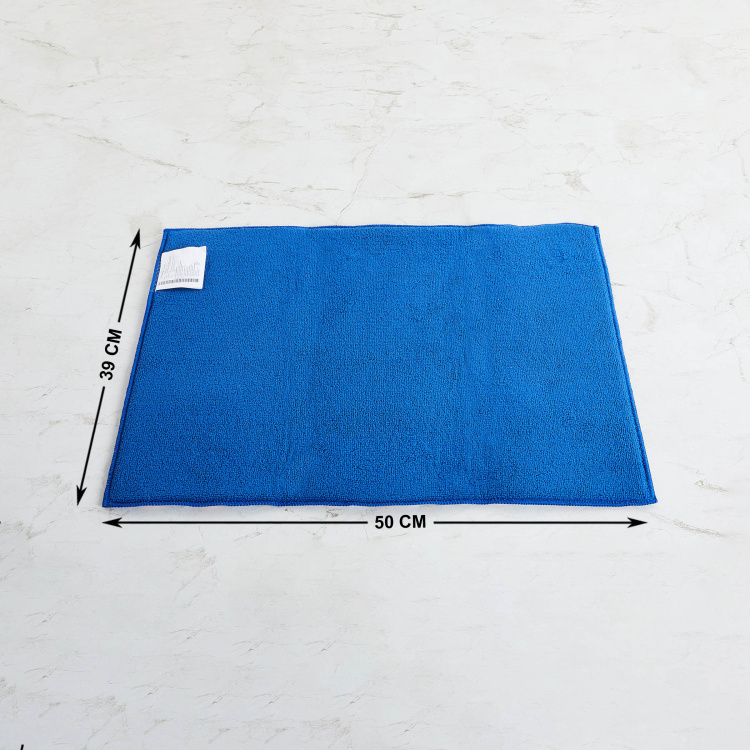 Raisa Retro Blue Floral Dish Drying Mat And Dish Rack Set