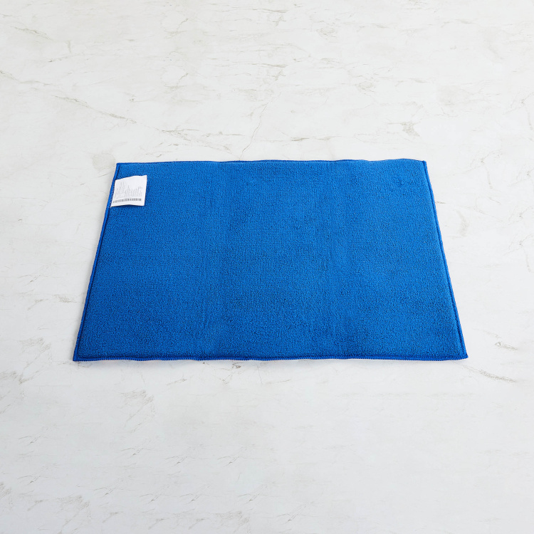 Raisa Retro Blue Floral Dish Drying Mat And Dish Rack Set