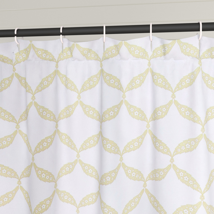Vintage Renditions Beige Printed Shower Curtain Polyester - 240 cm x 180 cm