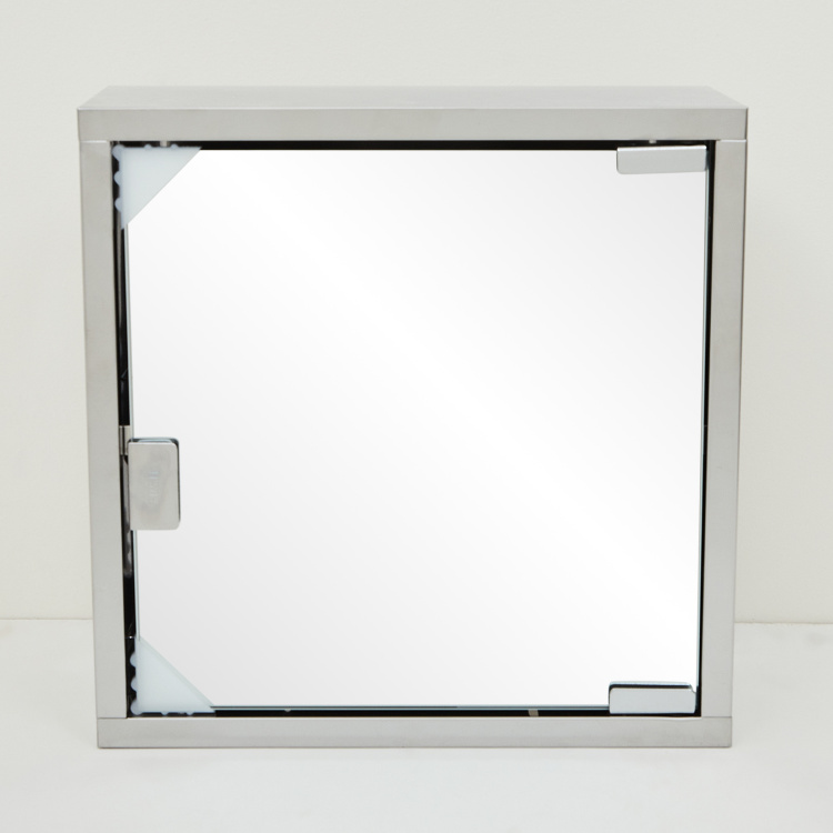 Orion Ella Solid Stainless Steel Rectangular Wall Mounted Mirror Cabinet : 30 cmL x 12 cmW x 30 cmH Multicolour