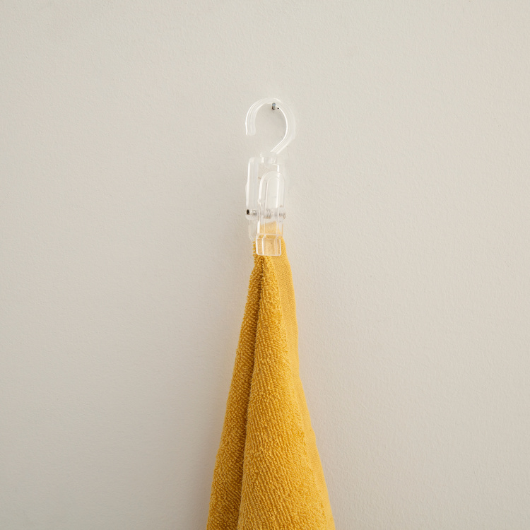 Orion Trinity Solid Set of 6Pcs Pegs with Hook - 10.5 cm x 3.5 cm x 3 cm - Polypropylene - Transparent