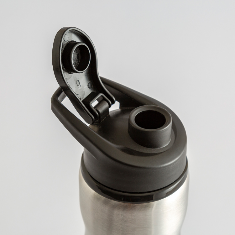 Atlantis-Caspian Solid Bottles - Stainless Steel -  Water Bottle - 25 cm  H x 7 cm - 750ml - Silver