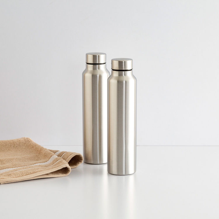 Atlantis Singlewall Stainless-Steel Water Bottle - Set of 2 - 1000ml