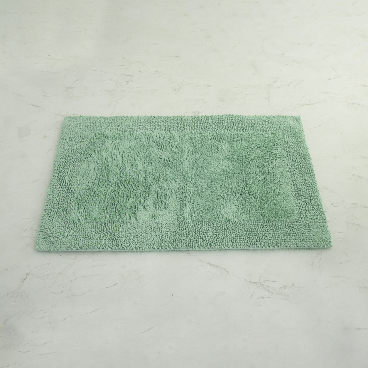 Organic Plush Solid Polyester  Bath mat  : 70 cmL x 45 cmW  Green