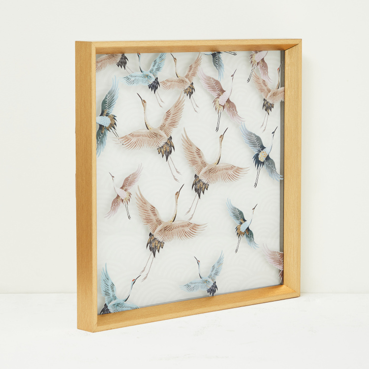 Artistry Molly Flying Birds Glass Art Picture Frame - 40 x 40 cm
