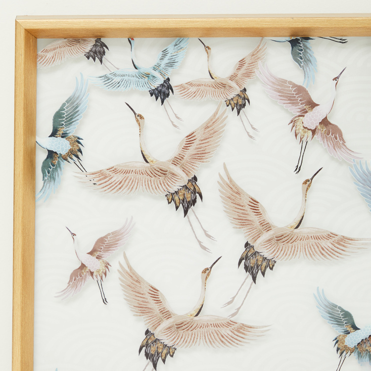 Artistry Molly Flying Birds Glass Art Picture Frame - 40 x 40 cm