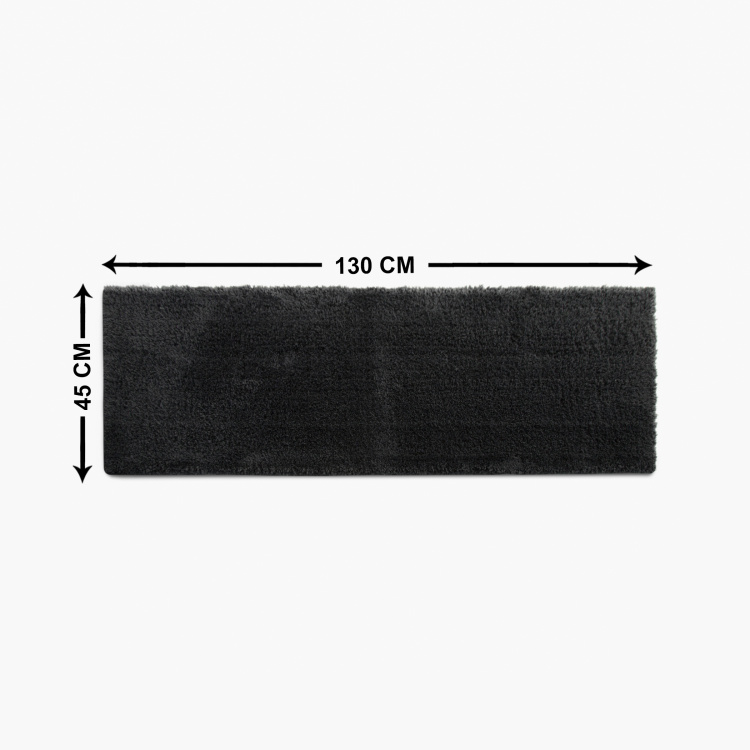 Colour Connect Solid Single Pc. Bath Runner - 130 cm x 45 cm - Polyester - Grey