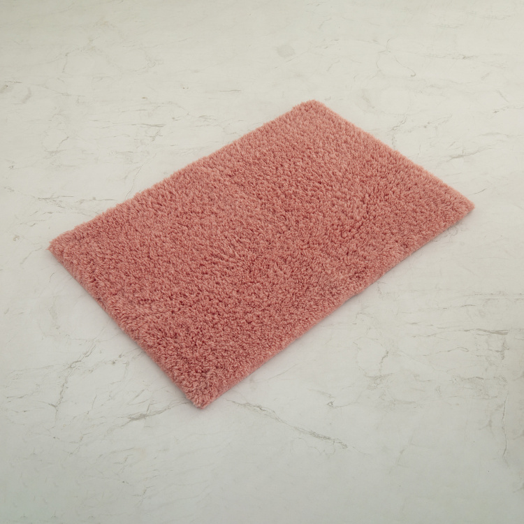 Colour Connect Textured Polyester  Bath Mat  : 60 cmL x 40 cmW  Peach