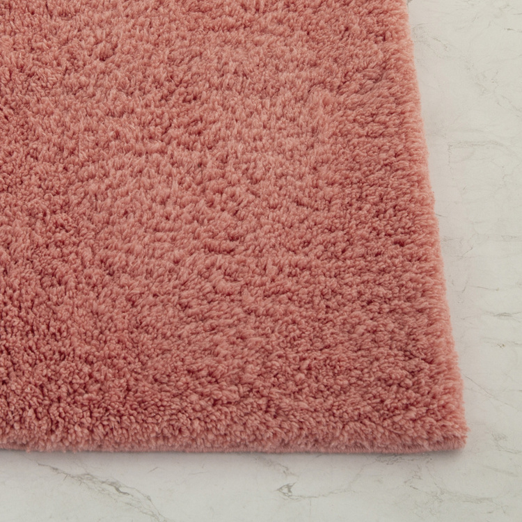 Colour Connect Textured Polyester  Bath Mat  : 60 cmL x 40 cmW  Peach