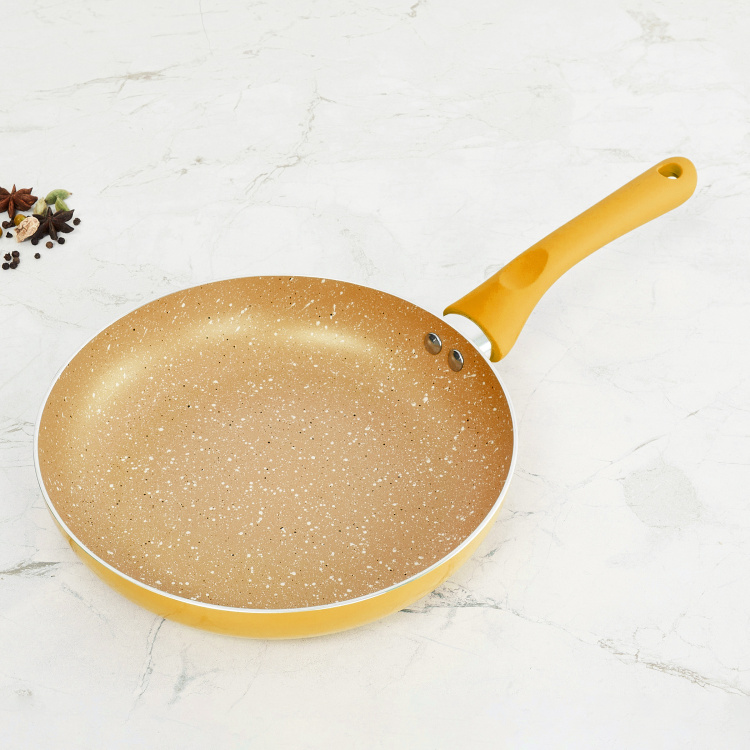 Colour Connect Solid Frying Pan - Aluminium - 44 cm L x 26 cm W x 6 cm H -Yellow
