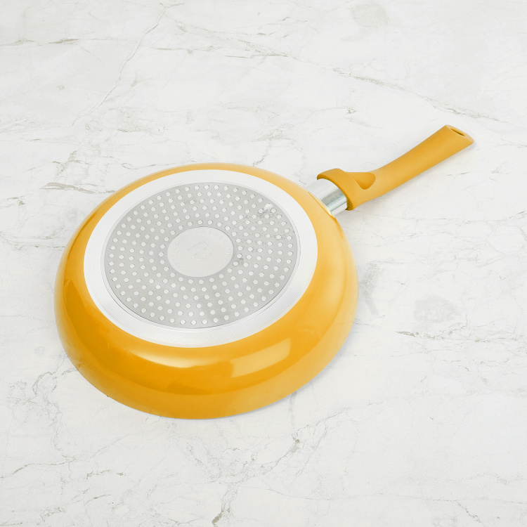 Colour Connect Solid Frying Pan - Aluminium - 44 cm L x 26 cm W x 6 cm H -Yellow
