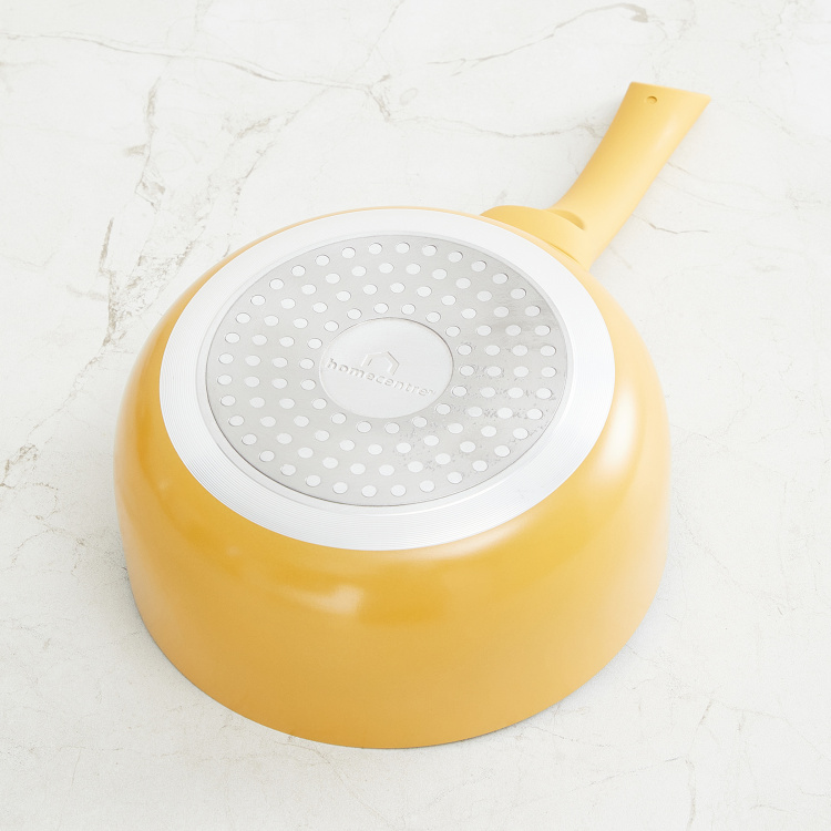 Colour Connect Textured Milk Pan - Aluminium - Milk Pan 32 cm  L x 10 cm  H x 17 cm  diameter -Yellow