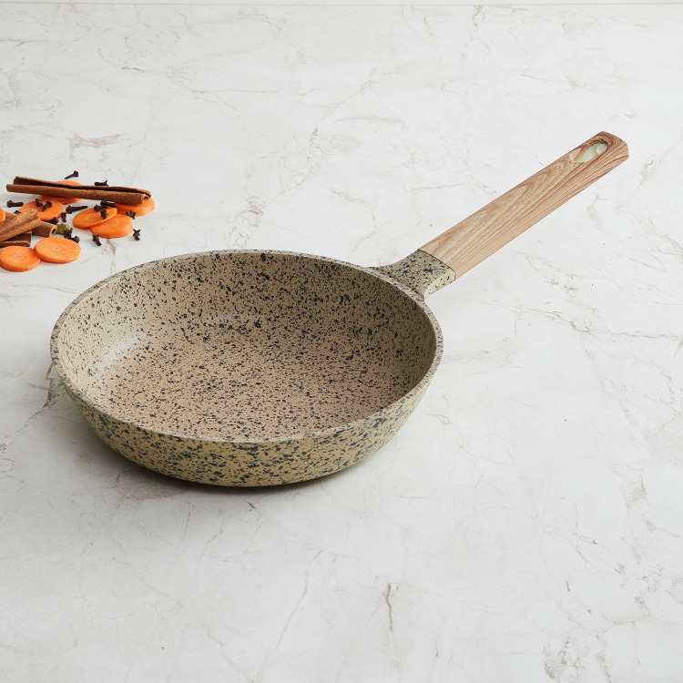 Marshmallow Fry Pan with TRP Wood Handle and Granite Coating