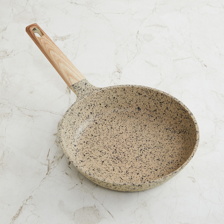 Marshmallow Fry Pan with TRP Wood Handle and Granite Coating