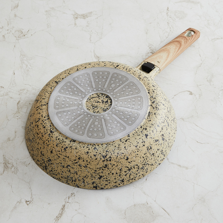 Marshmallow Fry Pan with TRP Wood Handle and Granite Coating