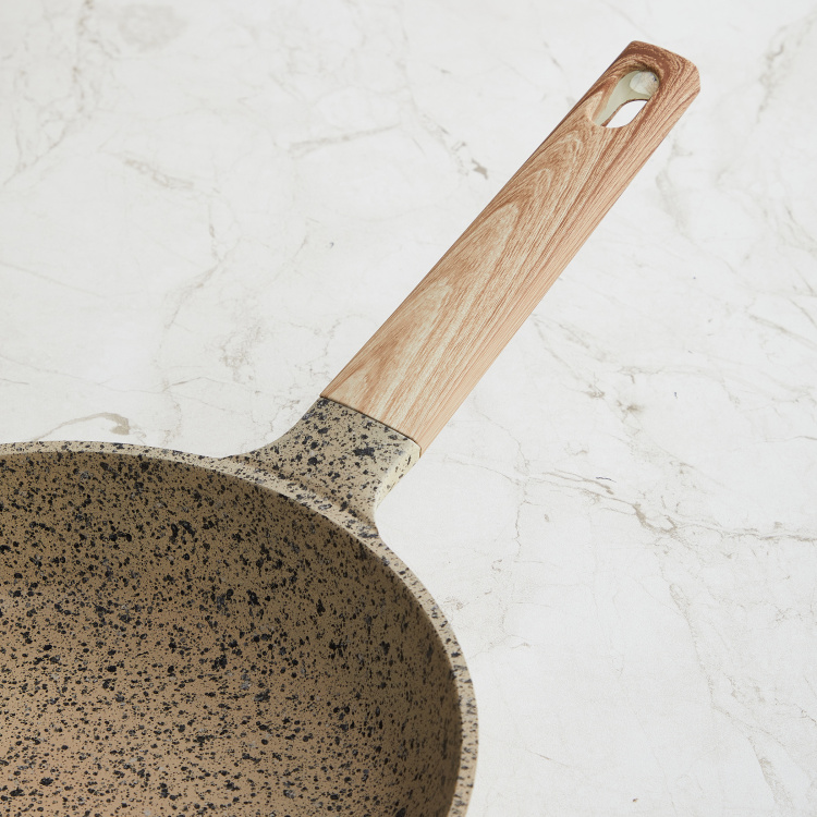 Marshmallow Fry Pan with TRP Wood Handle and Granite Coating