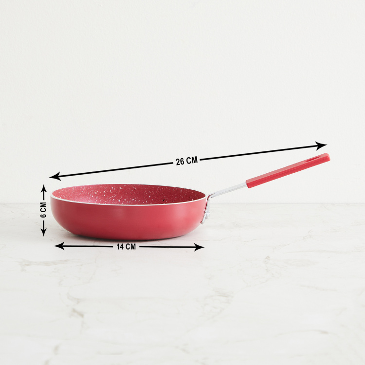 Sweetshop Solid Frying Pan - Mini Fry Pan - 6 cm  H x 14 cm - Red