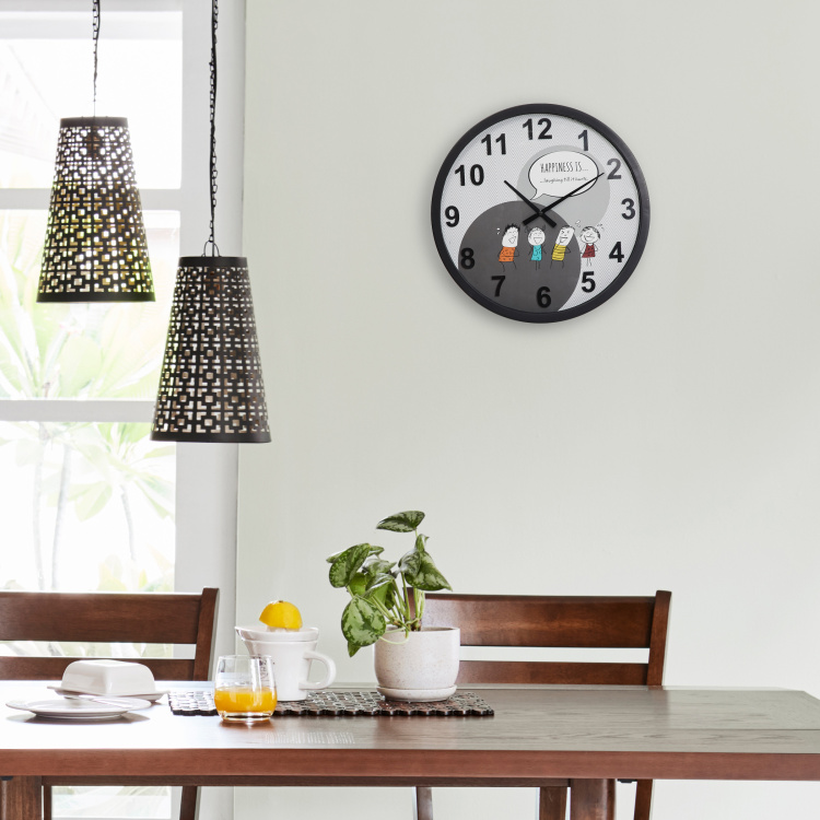 Happiness Printed Wall Clock