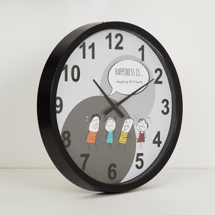 Happiness Printed Wall Clock