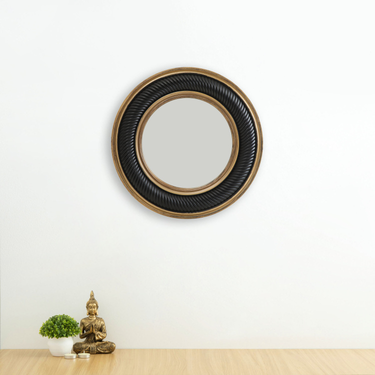 Corvus Fortune 20 inches Wall Mirror : 50 cm diameter - Multicolour