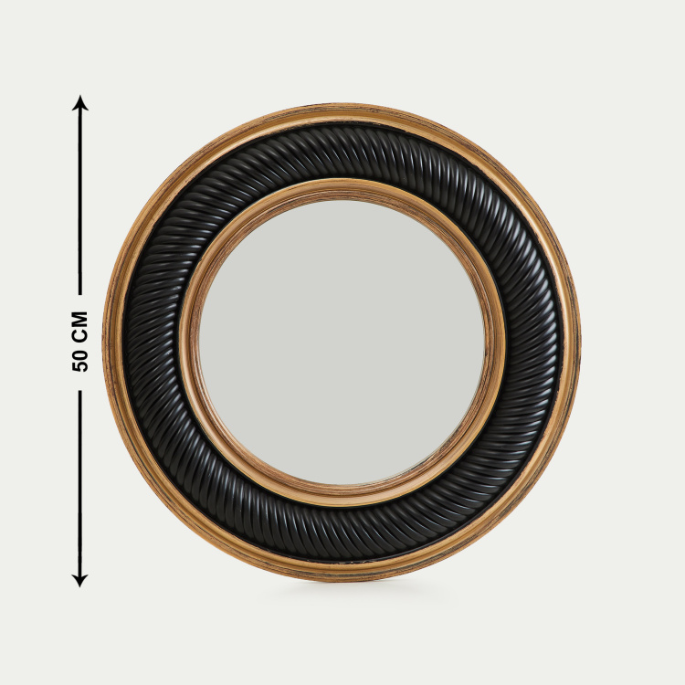 Corvus Fortune 20 inches Wall Mirror : 50 cm diameter - Multicolour