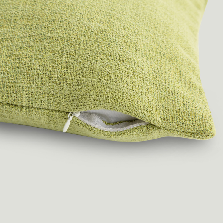 Colour Connect Plumon Green Textured Cushion Covers - 50x30cm - Set of 2