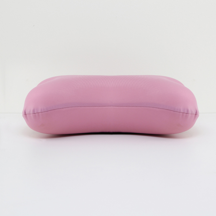 Travel Solid Memory Foam Bone Pillow - Single Pc. - Polyester - 30 cm x 20 cm - Peach
