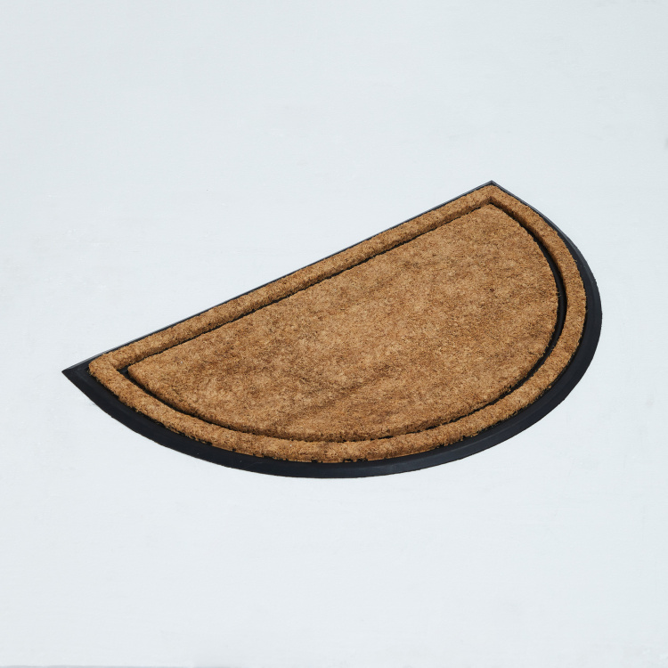 Elite Textured Coir Doormat - Rubber - 75 cm x 45 cm - Brown