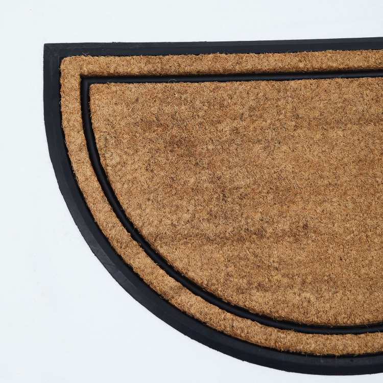 Elite Textured Coir Doormat - Rubber - 75 cm x 45 cm - Brown