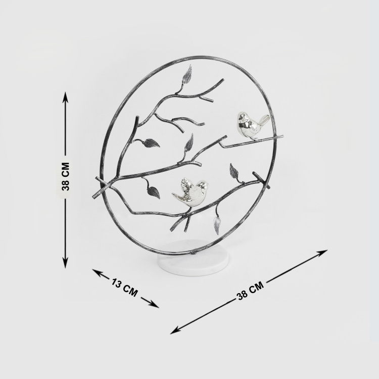 Galaxy Round Birds on Branch Table Accent