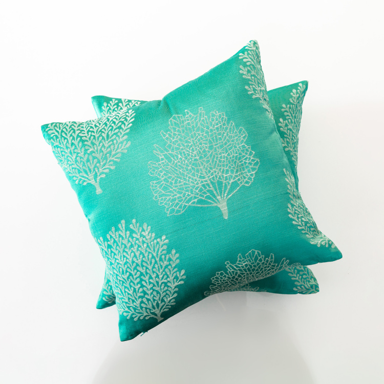 Jade Jacquard Cushion Covers - Set of 2 Pcs. - 40x40 cm