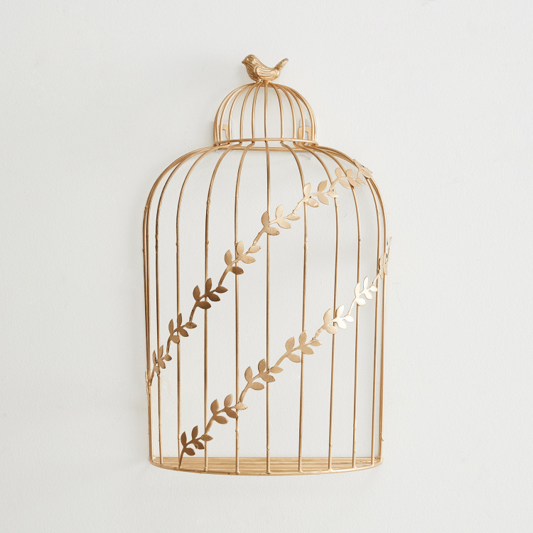 Athena Wall Mounted Decorative Metal Bird Cage - 27 cm L x 43 cm H