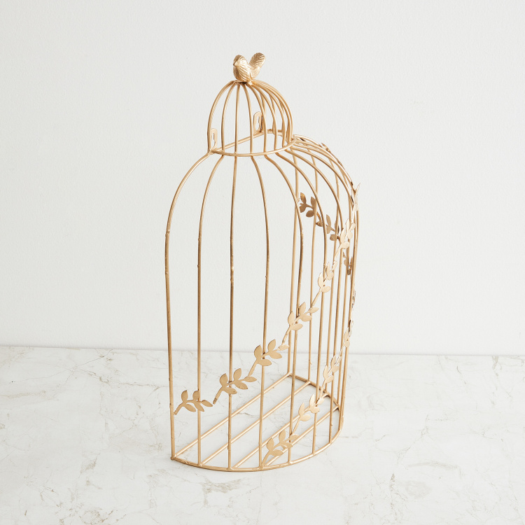 Athena Wall Mounted Decorative Metal Bird Cage - 27 cm L x 43 cm H