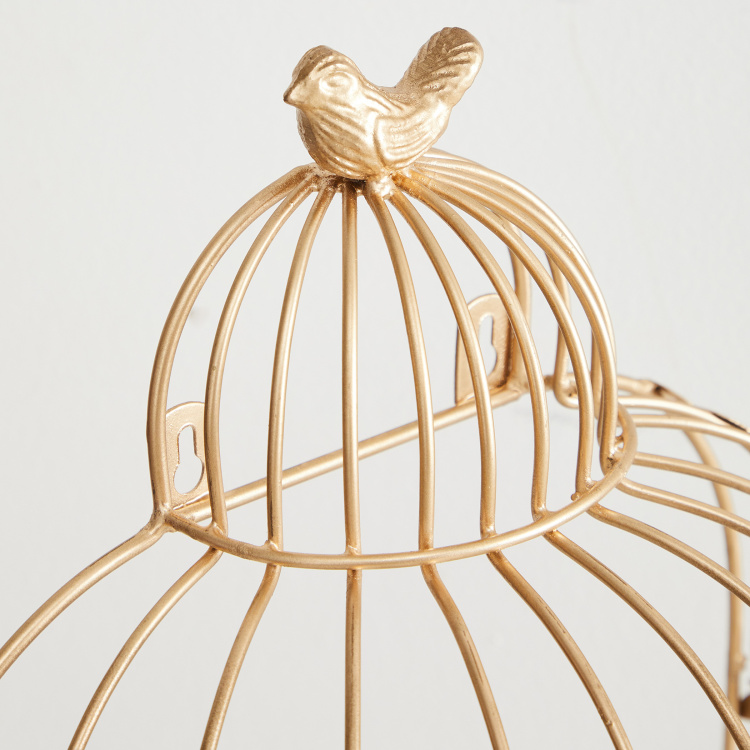 Athena Wall Mounted Decorative Metal Bird Cage - 27 cm L x 43 cm H