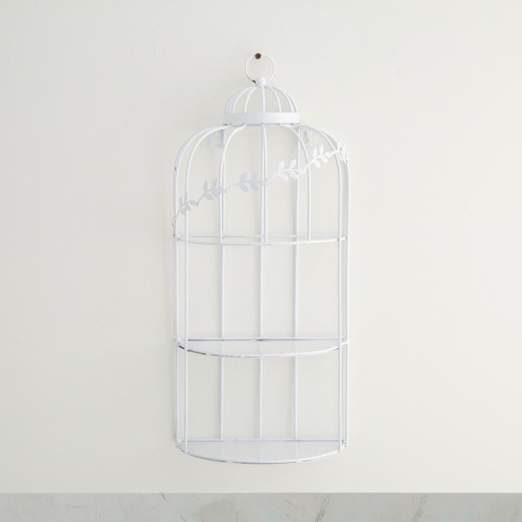 Amaze Metal  Wall Mounted Decorative Bird Cage -Single Pc -23 cm x 54 cm - silver