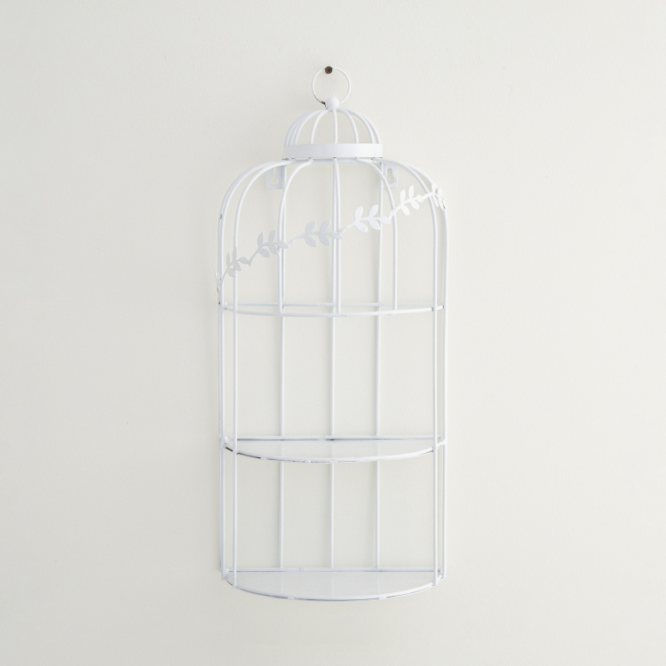 Amaze Metal  Wall Mounted Decorative Bird Cage -Single Pc -23 cm x 54 cm - silver