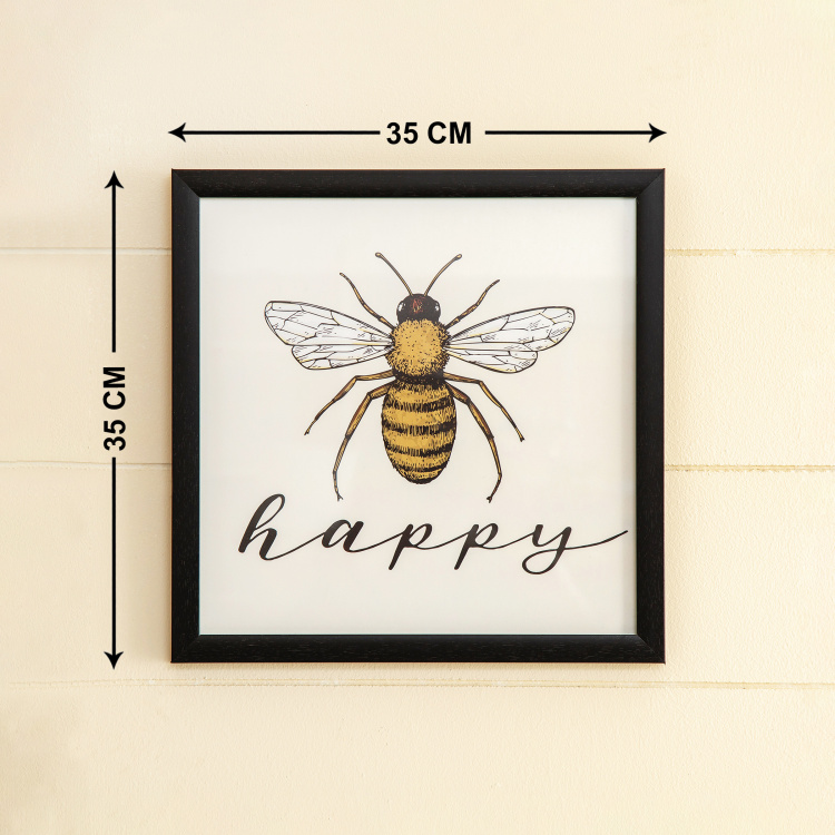 Axiom Dimona Quote on Happiness Picture Frame - 35 x 35 cm