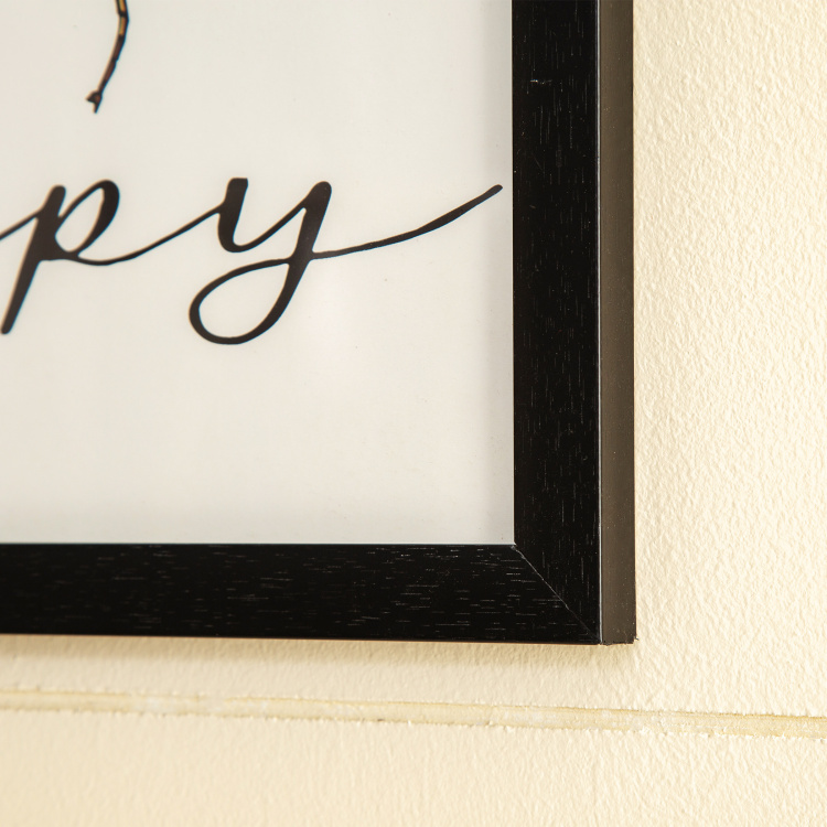 Axiom Dimona Quote on Happiness Picture Frame - 35 x 35 cm