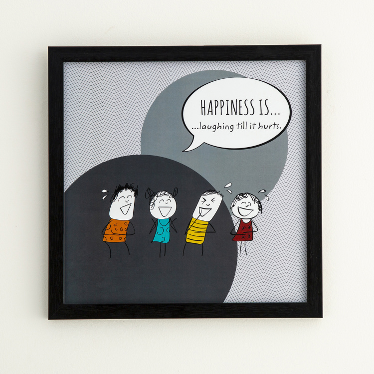 Happiness Laughter Picture Frame - 35 x 35 cm