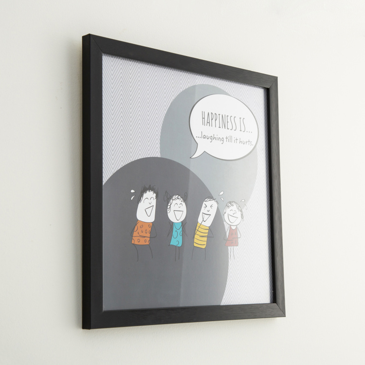 Happiness Laughter Picture Frame - 35 x 35 cm