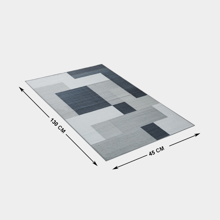 Alice Portable Textured Polyester Table Runner : 130 cm x 45 cm Grey