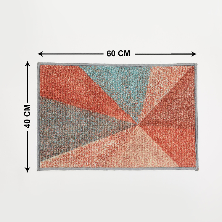 Radiance Printed Nylon Tufted Doormat : 40 cm x 60 cm Teal