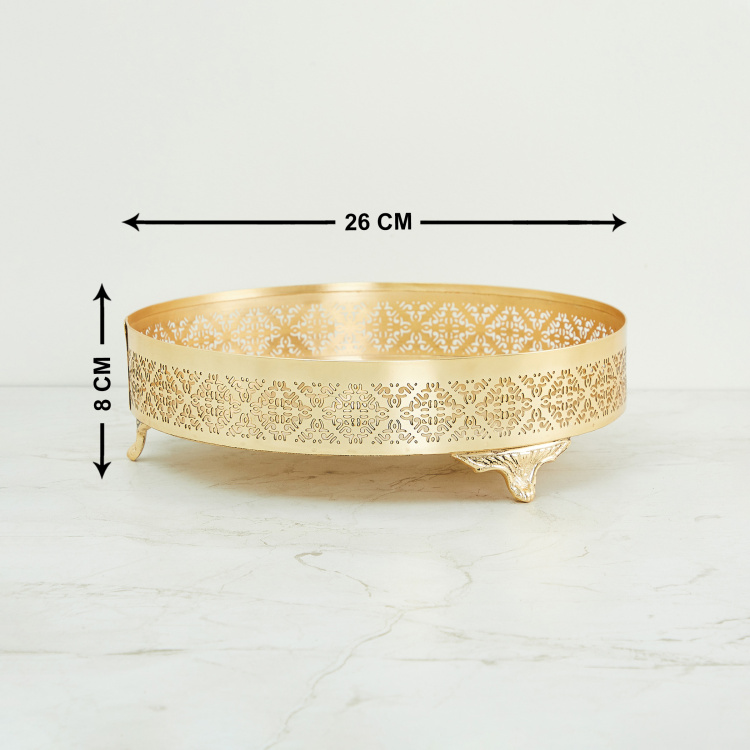 Splendid Carved Round Platter