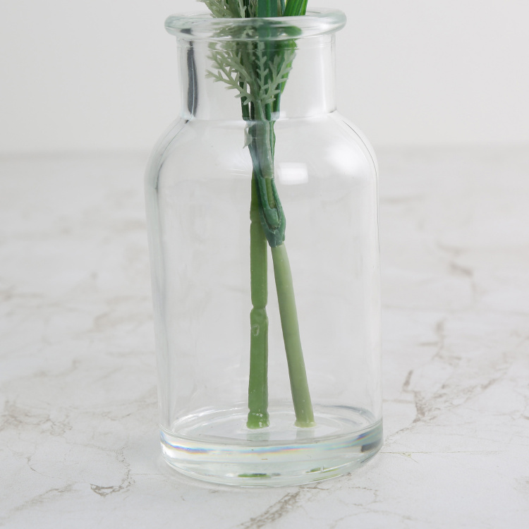 Gardenia Orchid Artificial Flower in Glass Vase