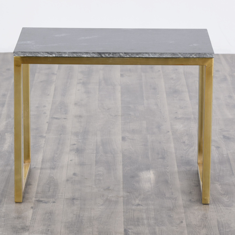 Aprilla Textured Marble Top Coffee Table - Gold