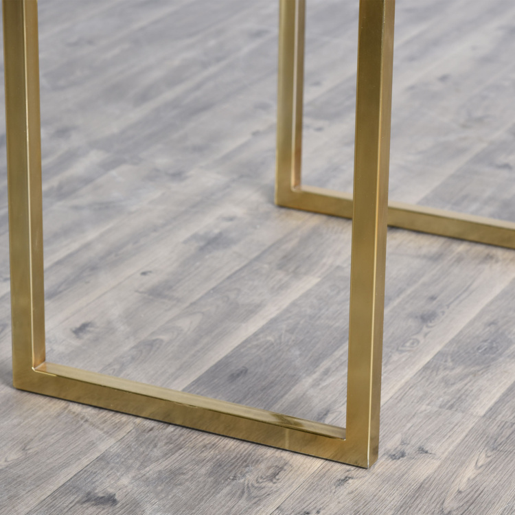 Aprilla Textured Marble Top Coffee Table - Gold